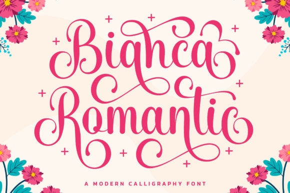 Bianca Romantic Font: A Classy Script Typeface for Elegant Editorial Design