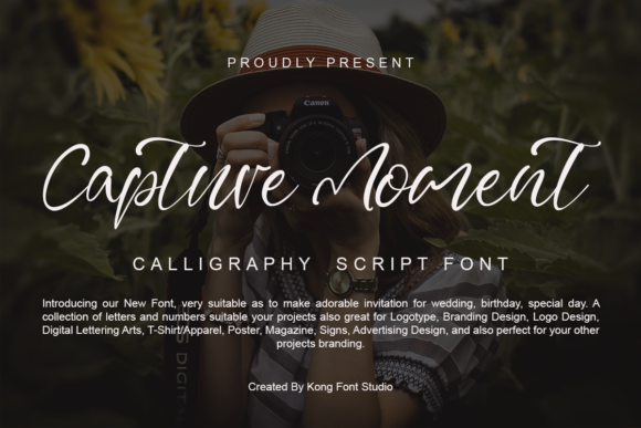 Capture Moment Font: Playful Handwritten Script for Crafters
