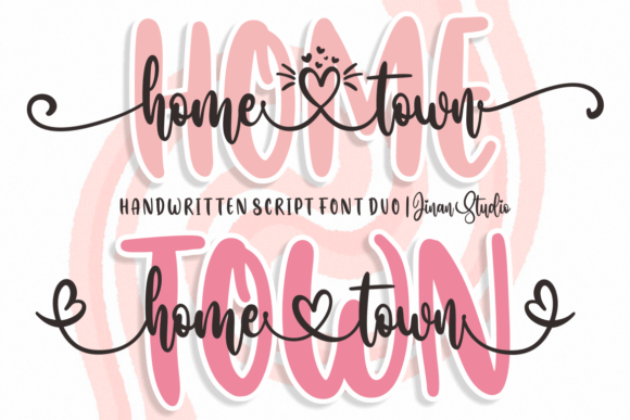Home Town Duo: A Romantic Script Font for Handmade Creators
