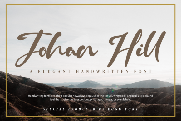 Johan Hill Handwritten Script Font for Crafters