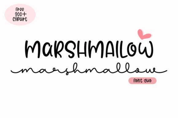 Marshmallow Duo Font for Handmade Luxury Design
