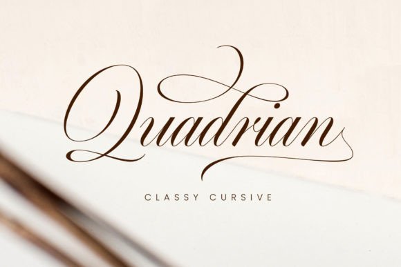 Quadrian: A Modern Calligraphy Font for Elegant Editorial Design